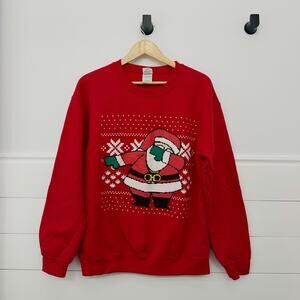Unisex Ugly Christmas Holiday Sweater Sweatshirt Red Size M